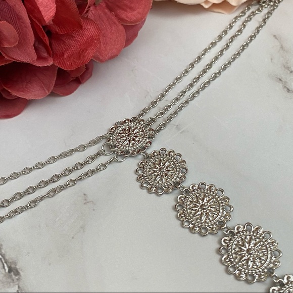 Bohemian Flower Coin Anklet Barefoot Sandals - Picture 12 of 16